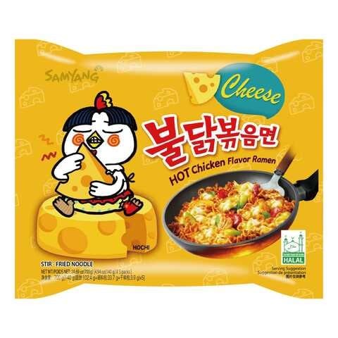 samyang hot chicken ramen noodles with cheese 140gm