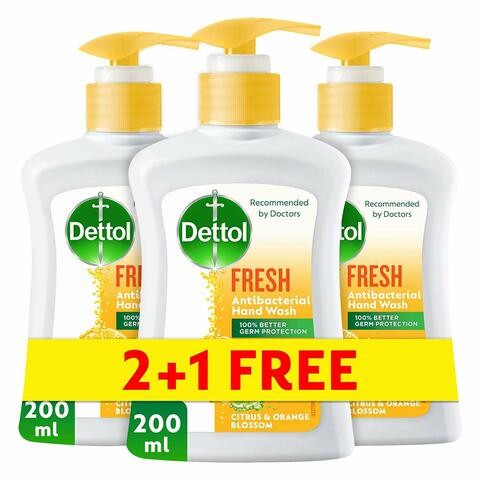 Dettol Fresh Anti-Bacterial 200ml x Pack of (2+1)