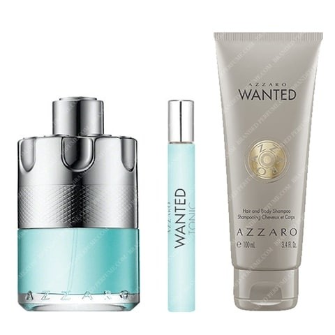 Azzaro Wanted Tonic (M) Set Edt 100 Ml + Edt 7.5 Ml + Hair&Body Shampoo 100 Ml Fr