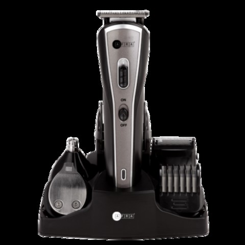 AFRA Japan Hair Trimmer, AF-1600HTSB, 5 in 1 Set, With Shaver, Precision Trimmer, Nose Trimmer, Design Trimmer and Full Trimmer, Charge Base, G-Mark, ESMA, RoHS, And CB Certified, 1 Year Warranty.