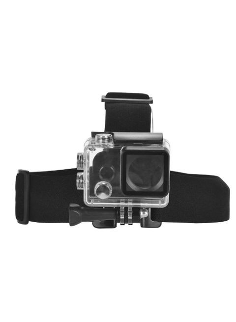 Generic - Adjustable Anti-Slip Action Camera Head Strap Black/Clear