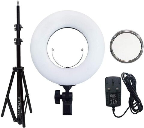 Coopic Rl-08 8 Inches/20 Centimeters Outer 24W 120 Pieces LED SMD 5500K Dimmable Ring Video Light With Light Stand For Portrait Photography And Youtube Vine Video Shooting