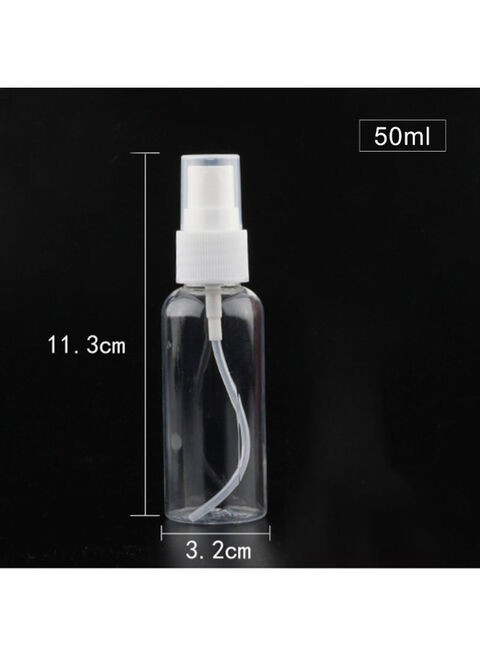 Generic 4-Piece Transparent Spray Bottle Multicolour 50ml