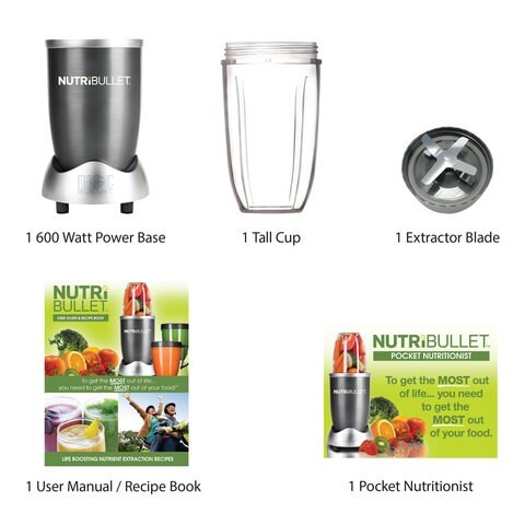 NutriBullet Smoothie Maker 5pc Set, Grey, 600W, NBR-0512