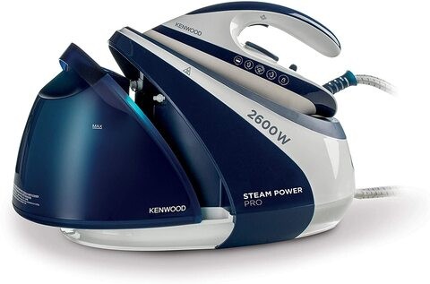 Kenwood Steam Generator Iron With Boiler, 7 Bar, Up to 600g/min Steam Shot, 2600 Watts, SSP70.000WB White/Blue