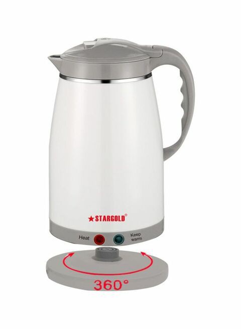 Stargold - Electric Kettle 1.5L SG-K1456 White/Grey