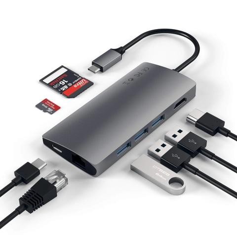 Satechi - Type-C Multi-Port Adapter with 4K Ethernet V2 - Space Gray