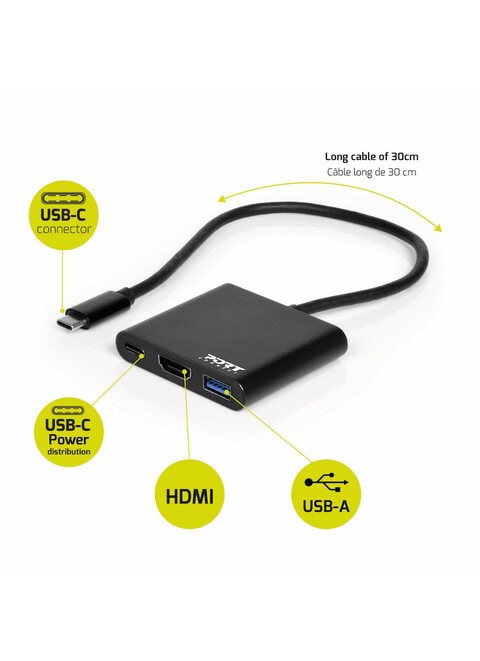 Port Designs Docking Mini Type C Hdmi + USB3 + USB-C Pd