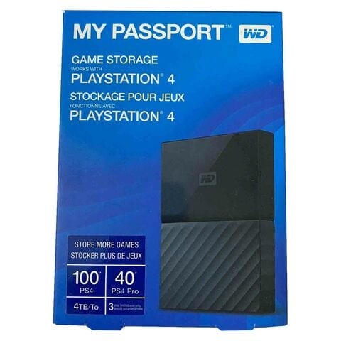 WD My Passport Portable External Hard Drive 4TB Black