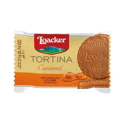 Loacker Tortina Caramel Chocolate 21g x24