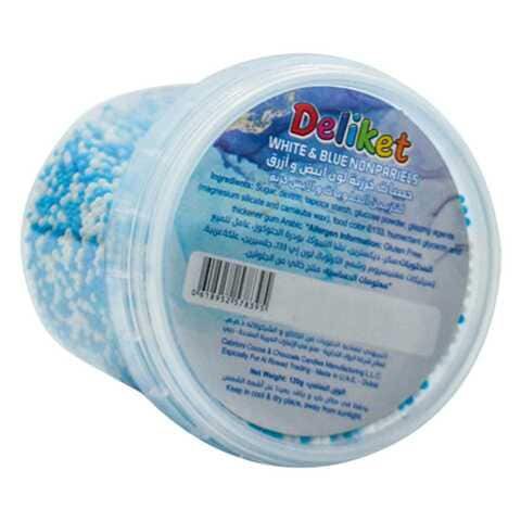 Deliket Non Pareils Sprinkles Blue And White 120g