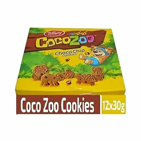 Tiffany Coco Zoo Choco Chip Cookies 30g x12