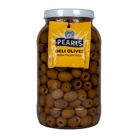 Pearls Green Olives, Pitted, Sea Salt Brine, USA (1.96Kg X 4)