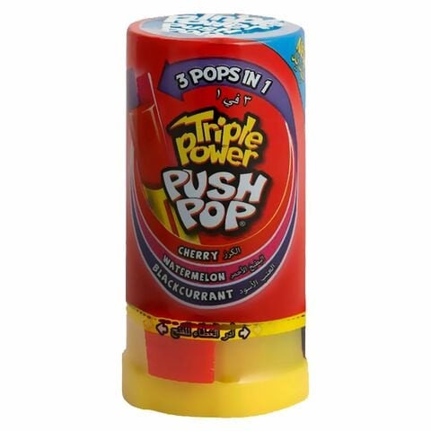 Bazooka Push Pop Triple Power Candy 34g x12