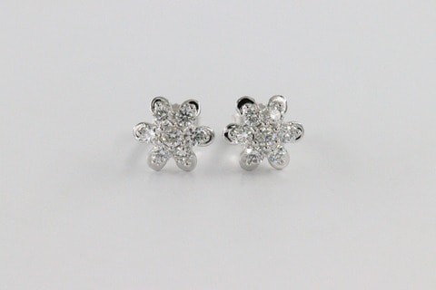 18k ILLUSION DIAMOND EARRING 0.55 CTS-Yellow Gold