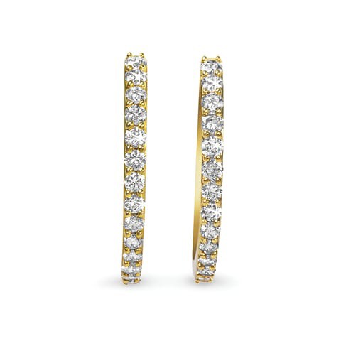 18k ILLUSION DIAMOND EARRING 0.99 CTS-Yellow Gold