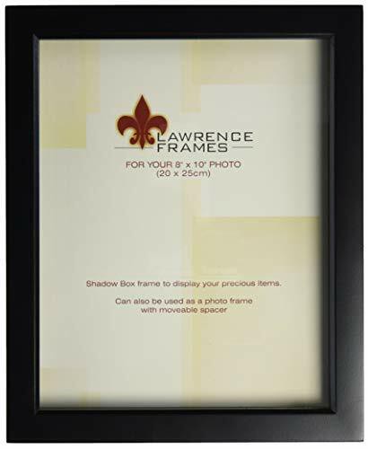 Lawrence Frames 795080 Black Wood Treasure Box Shadow Box Picture Frame, 8 by 10-Inch