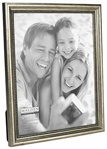 Malden International Designs Classic Wood Picture Frame, 8x10, Silver