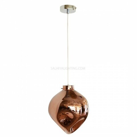 Indoor Evelyn Glass Pendant Light D1831 Chrome/Rose Gold