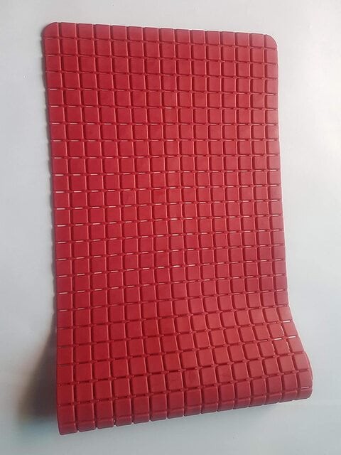 Non Slip Shower Mat Red 78 x 35 cm