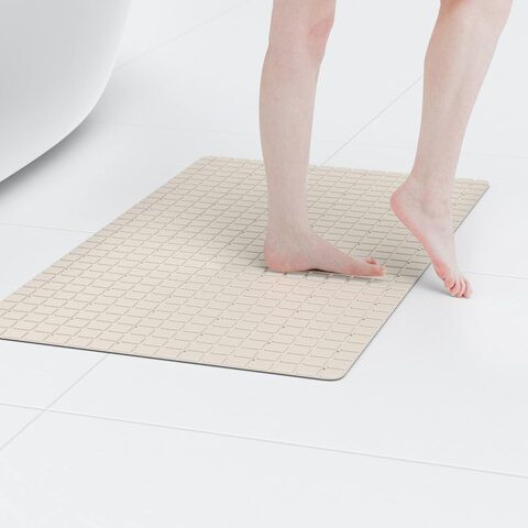 Non Slip Shower Mat Beige 78 x 35 cm