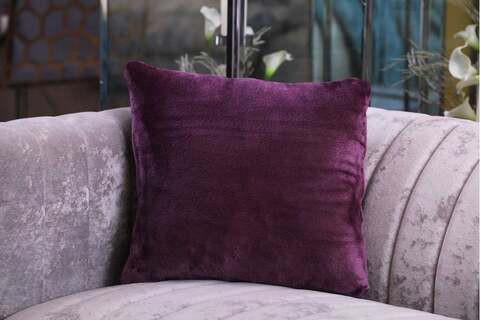 Decorative Velvet Zippered Throw Pillow Covers With Pillow Insert for Sofa Couch Bed, CAN, Set Of 2, Luxury Soft Cushion Cases With Pillow Insert (40x40 cm, Purple)