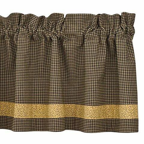 Park Designs Country Star Lined Border Valance, 72 X 14