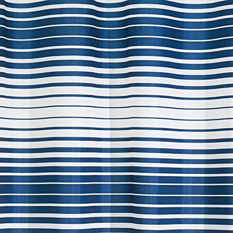 Idesign Enzo Stripe Fabric Bathroom Shower Curtain - 72&quot; X 72&quot;, Navy/White