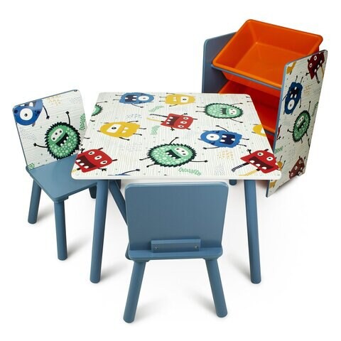 Monster Table With 2 Chairs Set - Multicolour