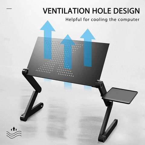 DEO KING Metal Adjustable Laptop Table With Mouse Board