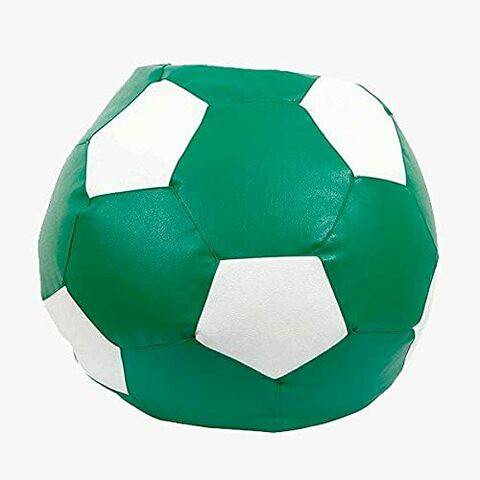 Luxe Decora Football Bean Bag - Green/White