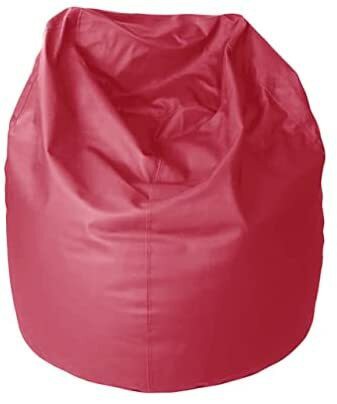 Luxe Decora -PVC Leather Bean Bag (Pink)