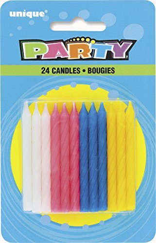 Solid Color Twist Birthday Candles, 24ct