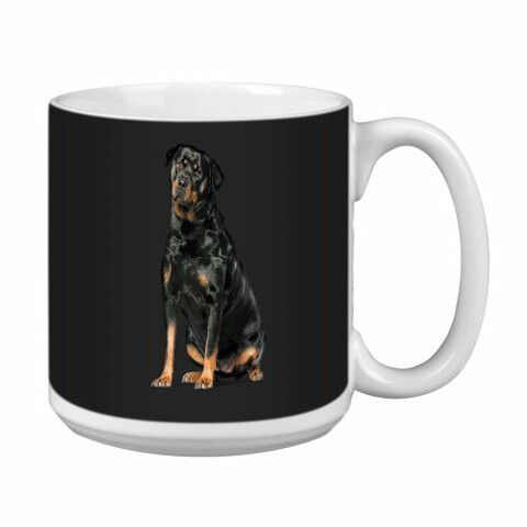 Tree Free Greetings XM29110 I Heart Rottweilers Artful Jumbo Mug, 20-Ounce