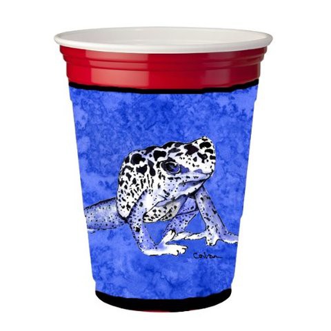 Caroline&#39;s Treasures 8687Rsc Frog Red Solo Cup Beverage Insulator Hugger, Red Solo Cup, Multicolor