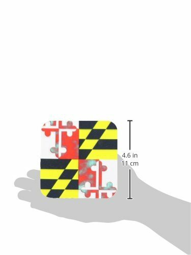 3dRose CST_127635_2 Maryland State Flag Soft Coasters, Set of 8