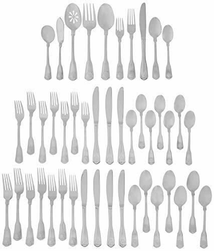 Towle London Shell 45-Piece 18/10 Stainless Steel Flatware Set, Service for 8