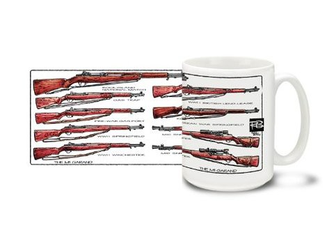 Cuppa Second Amendment Rights 15-Ounce Coffee Mug With Garands