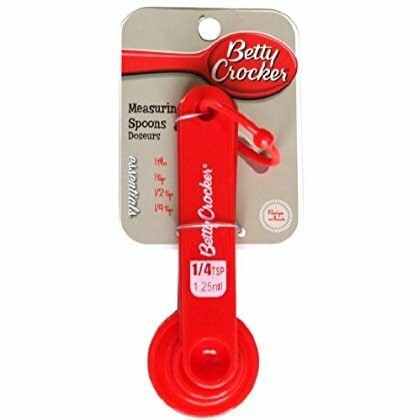 Betty Crocker Measuring Spoons. 1Tbs, 1 tsp, 1/2 tsp, 1/4 tsp