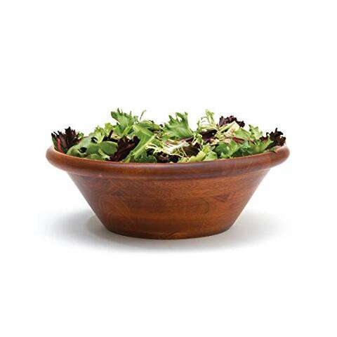 Lipper International Cherry Finished Round Rim Bowl for Salads or Fruit, 12 Diameter x 4 Height, Single