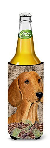 Caroline&#39;s Treasures Ss4078Muk Dachshund On Faux Burlap With Pine Cones Ultra Beverage Insulators For Slim Cans, Slim Can, Multicolor