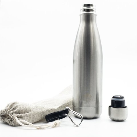 Hybrid Hippie Silver - Basics Collection - Stainless Steel Bottle