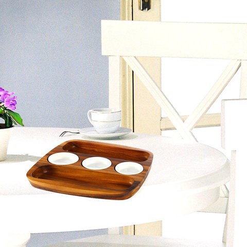 Billi Wooden 2 Side Chip And Salsa Serving Tray