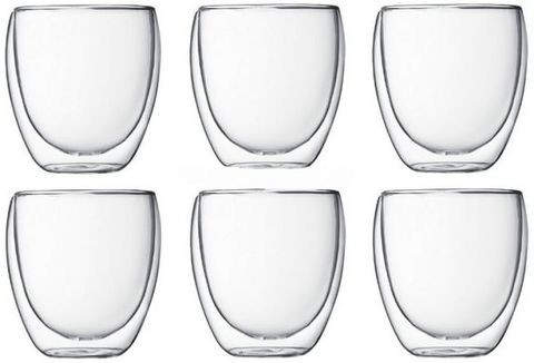 SHALLOW 80ML DOUBLE WALL GLASS CUP