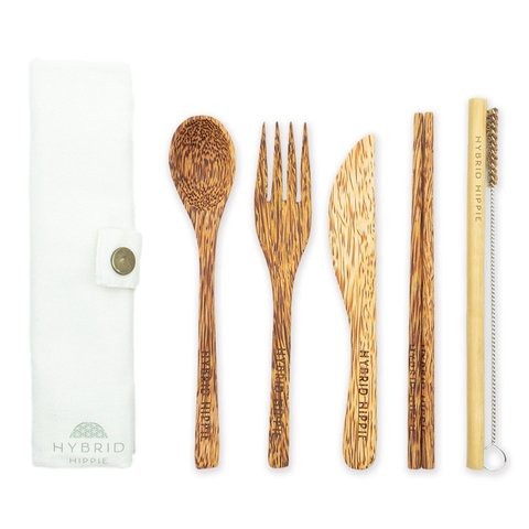 Hybrid Hippie Coconut Travel Cutlery Set