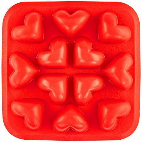 Fairly Odd Novelties Heart Shaped Tray Fun Whimsical Novelty Ice Cube Molds - Perfect For Valentines Day Or Weddings, One Size, Red