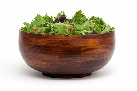 Lipper International Cherry Finished Footed Rice Serving Bowl, Large, 12&quot; Diameter X 5&quot; Height, Single Bowl