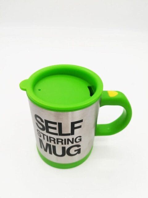 The Mohrim Automatic Self Stirring Mug Coffee Milk Mixing Mug Stainless Steel Cup Home Office Smart Mixer Cup (Green)