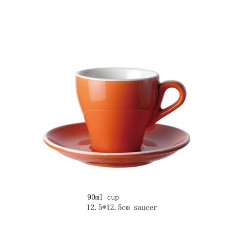 Sharpdo 90ML Glazed Coffee Cup And Dish Cup 90ML Saucer 12.5*12.5CM