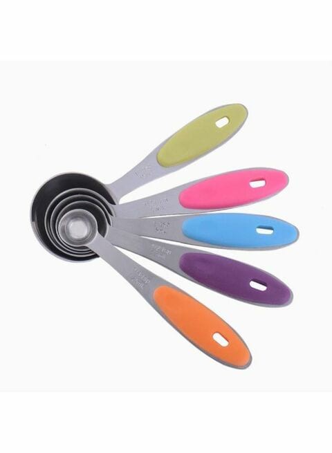 Generic Pack Of 5 Measuring Spoon Set Multicolour 1.25/2.5/5/7.5/15ml